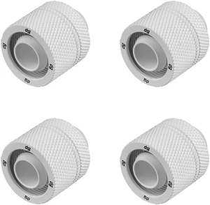 Bitspower G1/4" to 3/8" ID, OD 5/8" OD Compression Fitting for Soft Tubing, CC3 Ultimate, Deluxe White, 4-pack Bitspower G1/4" to 3/8" ID, OD 5/8" OD Compression Fitting for Soft Tubing, CC3 Ultimate, Deluxe White, 4-pack
