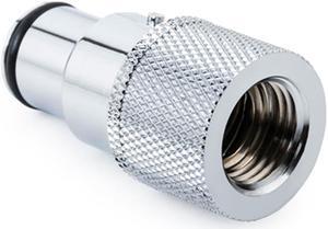 Bitspower Quick Disconnect Male Fitting with G1/4" Female Extender, Silver Shining