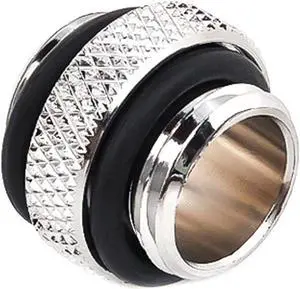 Bitspower G1/4" 5mm Male to Male Fitting, Silver Shining