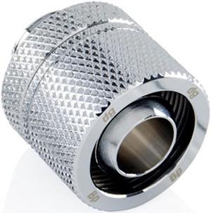 Bitspower G1/4" to 3/8" ID, OD 5/8" OD Compression Fitting for Soft Tubing, CC3 Ultimate, Silver Shining