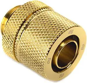 Bitspower G1/4" to 3/8" ID, 1/2" OD Compression Fitting for Soft Tubing, CC2 Ultimate, True Brass
