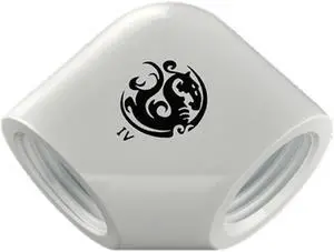Bitspower G1/4" Female to Female Extender Fitting, 90? Angle, Deluxe White Bitspower G1/4" Female to Female Extender Fitting, 90? Angle, Deluxe White