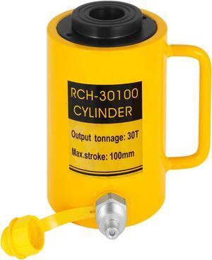 VEVOR Mophorn Hydraulic Cylinder Jack 30Ton, Solid Ram Hydraulic Cylinder 4Inch, Stroke Single Acting Hydraulic Cylinder, w/Quick Connector Portable Hydraulic Solid Jack Industrial Lifting Jack Ram
