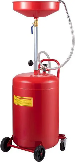 VEVOR Waste Oil Drain Tank Portable Oil Drain 20 Gallon Air Operated Drainer
