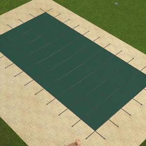 VEVOR Pool Safety Cover Fits 16x32ft Rectangle Inground Safety Pool Cover Green Mesh Solid Pool Safety Cover for Swimming Pool Winter Safety Cover