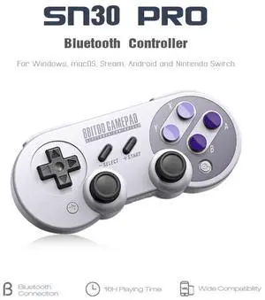 8Bitdo SF30 Pro Bluetooth Gamepad Wireless Game Controller with Joystick for Windows Android Steam Nintendo Switch