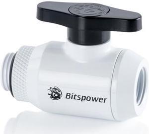 Bitspower Deluxe White Mini Valve Rotary G1/4"& Inner G14"With Black Handle Bitspower Deluxe White Mini Valve Rotary G1/4"& Inner G14"With Black Handle