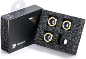 Bitspower G1/4" True Brass Advanced Multi-Link For OD 14MM (4PCS)