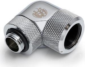 Bitspower Silver Shining Advanced Rotary G1/4" 90-Degree Multi-Link Adapter For OD 16MM