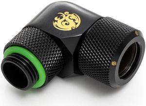 Bitspower Matt Black Advanced Rotary G1/4" 90-Degree Multi-Link Adapter For OD 12MM