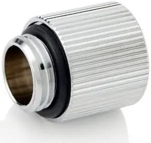Bitspower G1/4" IG1/4" Extender Fitting - 15MM (Glorious Silver) (2 PCS)