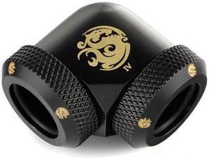Bitspower Carbon Black Enhance 90-Degree Dual Multi-Link Adapter For OD 12MM
