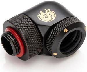 Bitspower Carbon Black Enhance Rotary G1/4" 90-Degree Multi-Link Adapter For OD 14MM