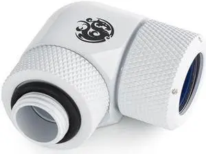 Bitspower Deluxe White Advanced Rotary G1/4" 90-Degree Multi-Link Adapter For OD 14MM