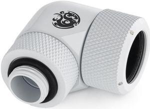 Bitspower Deluxe White Advanced Rotary G1/4" 90-Degree Multi-Link Adapter For OD 16MM