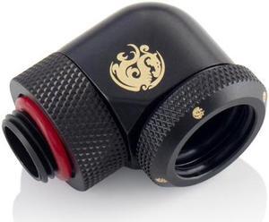 Bitspower Carbon Black Enhance Rotary G1/4" 90-Degree Multi-Link Adapter For OD 16MM