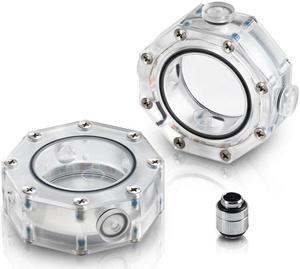 Bitspower Octagonal Shape Digital Lighting Water Tank--2pcs/set
