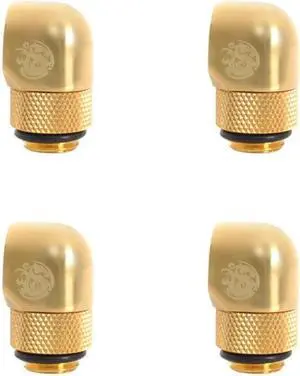 Bitspower G1/4" True Brass Rotary 90-Degree IG1/4" Extender(4PCS)