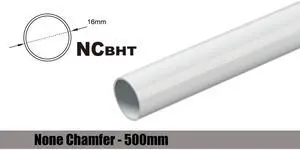 Bitspower Water Cooling None Chamfer Brass Hard Tubing OD16MM Deluxe White - Length 500 MM