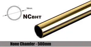 Bitspower Water Cooling None Chamfer Brass Hard Tubing OD16MM Golden - Length 500 MM