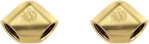 Bitspower True Brass 90-Degree With Dual Inner G1/4" Extender(2PCS)