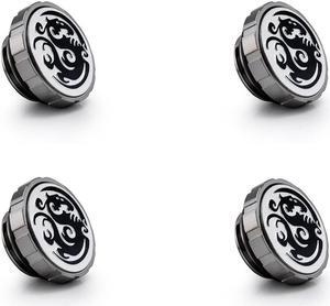 Bitspower Artemis Black Sparkle Stop Fitting with Magnetic Logo (4 PCS)
