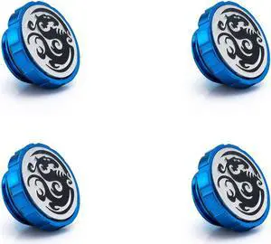 Bitspower Artemis Royal Blue Stop Fitting with Magnetic Logo (4 PCS)