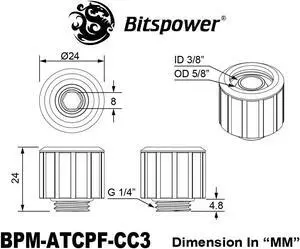 Bitspower Artemis Compression Fitting CC3 For ID 3/8" OD 5/8" Tube - Stardust Gold