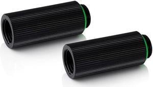 Bitspower Computer Water Cooling G1/4" IG1/4" Extender Fitting - 40MM (Glorious Black) (2 PCS)