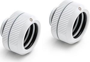 Bitspower Computer Water Cooling Dual O-Ring G1/4" Tighten Fitting For Hard Tubing OD16MM (Deluxe White) (2 PCS)