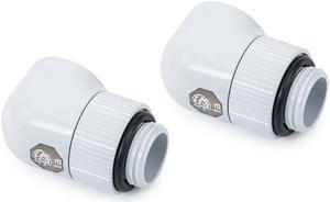 Bitspower Computer Water Cooling G1/4" Rotary 90-Degree IG1/4" Extender (Deluxe White) (2 PCS)