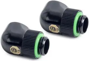 Bitspower TA G1/4" Rotary 90-Degree IG1/4" Extender (Glorious Black) (2 PCS)