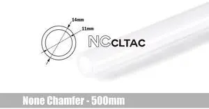 Bitspower None Chamfer Frosted Acrylic Link Tube OD 14MM - Length 500MM (2PCS) BPM-NCFALT14AC-L500-2P Bitspower None Chamfer Frosted Acrylic Link Tube OD 14MM - Length 500MM (2PCS) BPM-NCFALT14AC-L500-2P