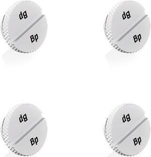 Bitspower G1/4" Deluxe White Low-Profile Stop Fitting (4PCS)