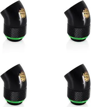 Bitspower G1/4" Matt Black Rotary 45-Degree IG1/4" Extender (4PCS) Bitspower G1/4" Matt Black Rotary 45-Degree IG1/4" Extender (4PCS)