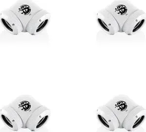 Bitspower Deluxe White Enhance 90-Degree Dual Multi-Link Adapter For OD 12MM (4PCS) Bitspower Deluxe White Enhance 90-Degree Dual Multi-Link Adapter For OD 12MM (4PCS)