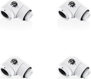 Bitspower Deluxe White Enhance Rotary G1/4" 90-Degree Multi-Link Adapter For OD 12MM (4PCS) Bitspower Deluxe White Enhance Rotary G1/4" 90-Degree Multi-Link Adapter For OD 12MM (4PCS)