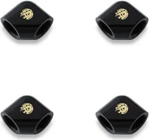 Bitspower Matt Black 90-Degree With Dual Inner G1/4" Extender (4PCS) Bitspower Matt Black 90-Degree With Dual Inner G1/4" Extender (4PCS)