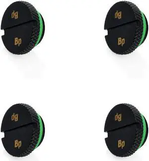 Bitspower G1/4" Matt Black Low-Profile Stop Fitting (4PCS)