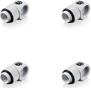 Bitspower G1/4" Deluxe White Rotary 90-Degree IG1/4" Extender (4PCS) Bitspower G1/4" Deluxe White Rotary 90-Degree IG1/4" Extender (4PCS)