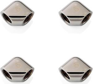 Bitspower Black Sparkle 90-Degree With Dual Inner G1/4" Extender (4PCS)