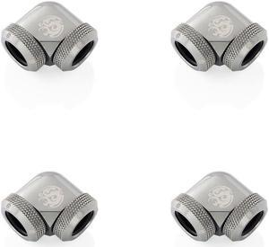 Bitspower Black Sparkle Enhance 90-Degree Dual Multi-Link Adapter For OD 12MM (4PCS)