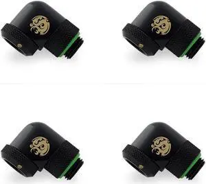 Bitspower Matt Black Enhance Rotary G1/4" 90-Degree Multi-Link Adapter For OD 12MM (4PCS) Bitspower Matt Black Enhance Rotary G1/4" 90-Degree Multi-Link Adapter For OD 12MM (4PCS)
