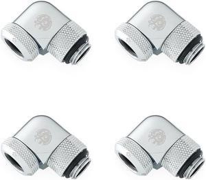 Bitspower Silver Shining Enhance Rotary G1/4" 90-Degree Multi-Link Adapter For OD 12MM (4PCS) Bitspower Silver Shining Enhance Rotary G1/4" 90-Degree Multi-Link Adapter For OD 12MM (4PCS)