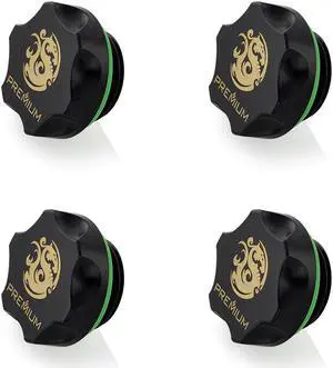 Bitspower Premium G1/4" Matt Black Stop Fitting (4PCS)