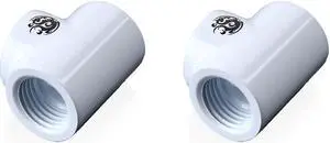 Bitspower Deluxe White T-Block With Triple IG1/4" (2PCS)
