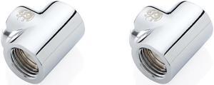 Bitspower Silver Shining T-Block With Triple IG1/4" (2PCS)