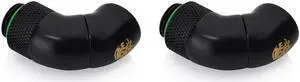Bitspower G1/4" Matt Black Dual Rotary 90-Degree IG1/4" Extender (2PCS)