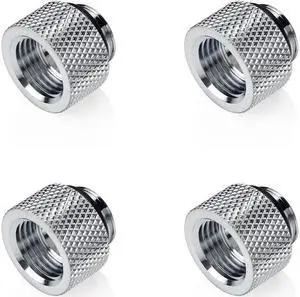 Bitspower G1/4" Silver Shining IG1/4" Extender-10MM (4PCS)