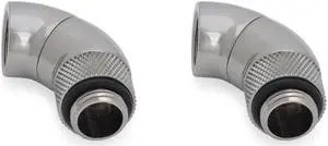 Bitspower G1/4" Black Sparkle Dual Rotary 90-Degree IG1/4" Extender (2PCS) Bitspower G1/4" Black Sparkle Dual Rotary 90-Degree IG1/4" Extender (2PCS)
